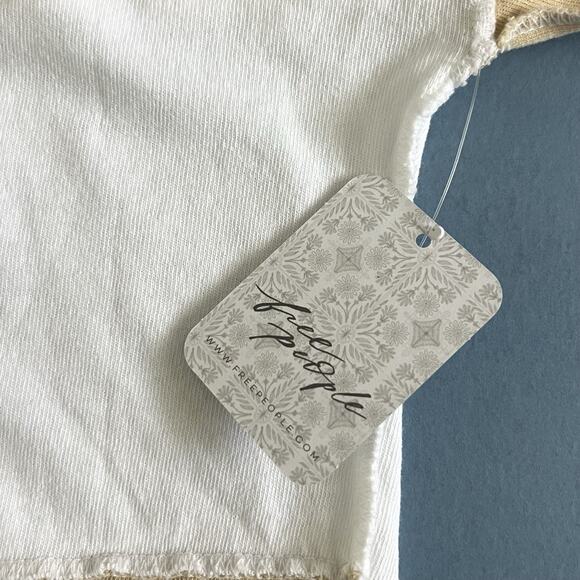 NWT Free People We The Free Maddie Ivory Combo Oversized T-Shirt - Picture 6 of 8